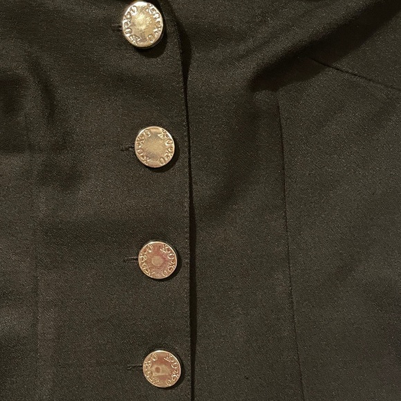 Vintage XOXO Elegant Black Blazer with Silver Accents - Picture 3 of 4